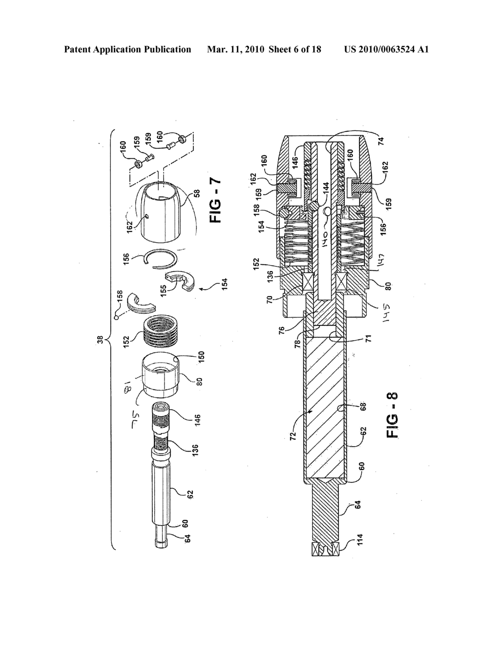 MEDICAL/SURGICAL POWERED HANDPIECE FOR ROTATING THE SHAFT OF A ACCESSORY, THE HANDPIECE HAVING A COUPLING ASSEMBLY THAT FACILITATES THE FINE OR COARSE ADJUSTMENT OF THE EXTENSION OF THE ACCESSORY SHAFT - diagram, schematic, and image 07