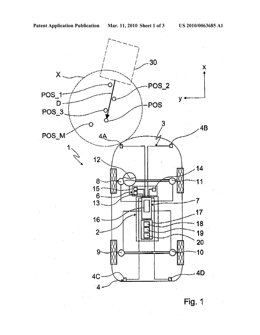 Motor vechicle having a preventive action protection system - diagram, schematic, and image 02