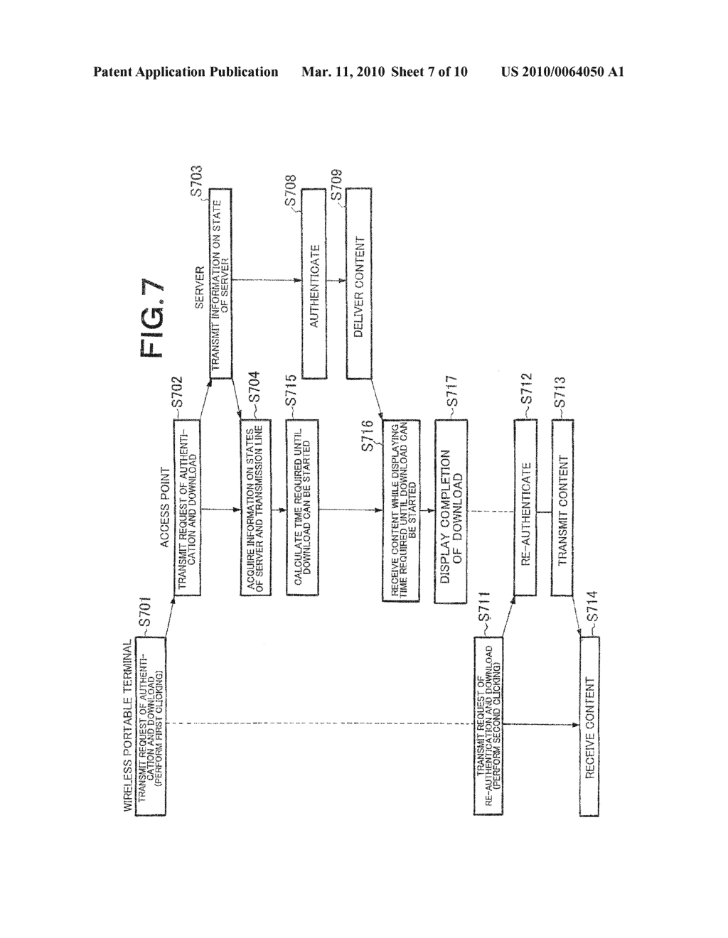 CONTENT DELIVERY SYSTEM USING WIRELESS PORTABLE TERMINAL AND DELIVERY METHOD THEREFOR - diagram, schematic, and image 08