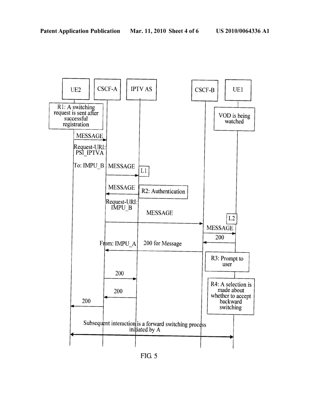 METHOD AND NETWORK DEVICE FOR IMPLEMENTING IPTV STREAMING SERVICE IN IMS - diagram, schematic, and image 05