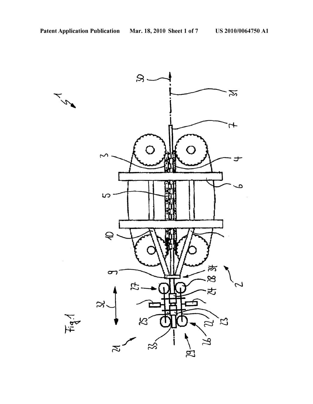 Linear drawing machine and method for linear drawing of a workpiece through a drawing ring - diagram, schematic, and image 02