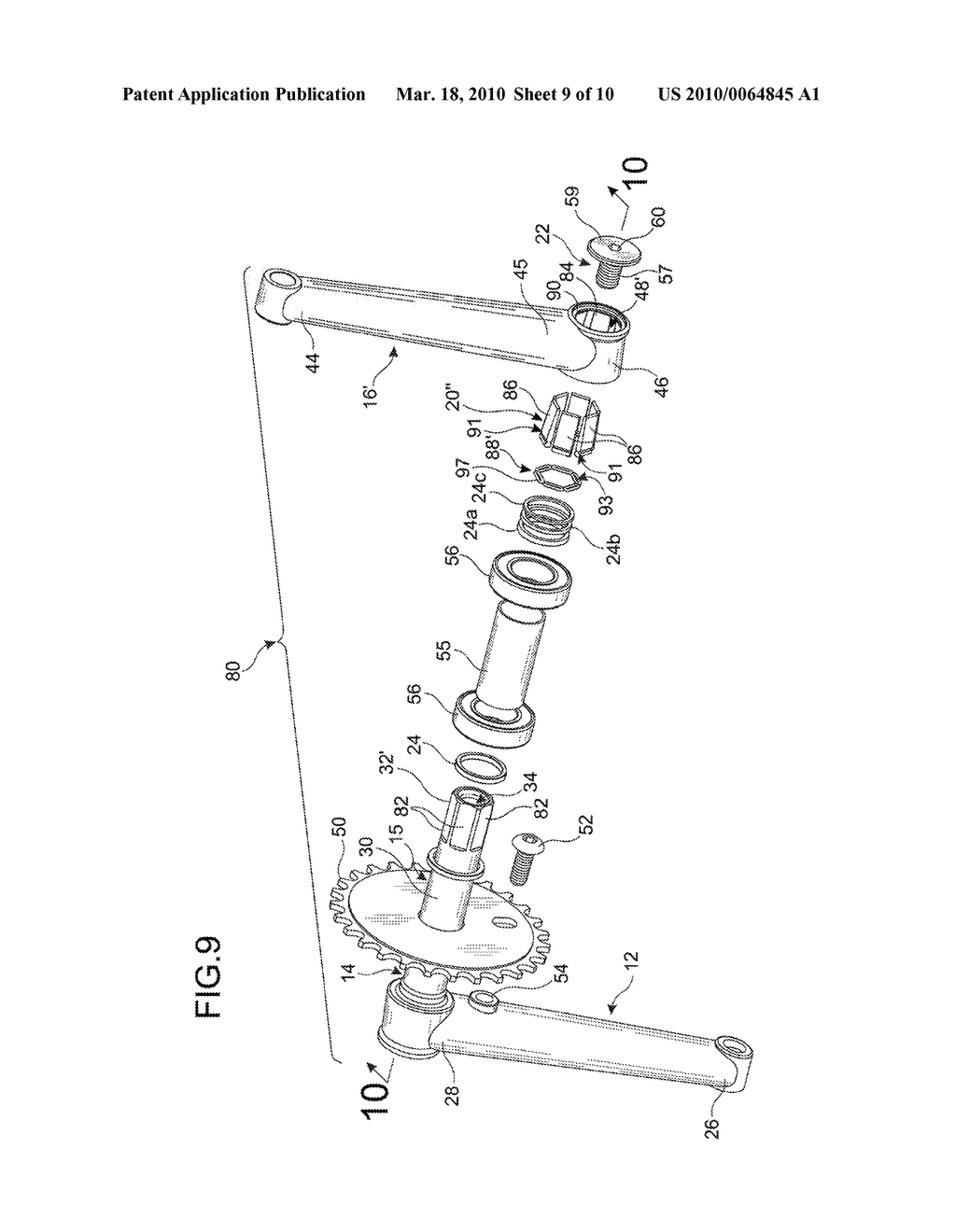 Bicycle Crank Assembly - diagram, schematic, and image 10