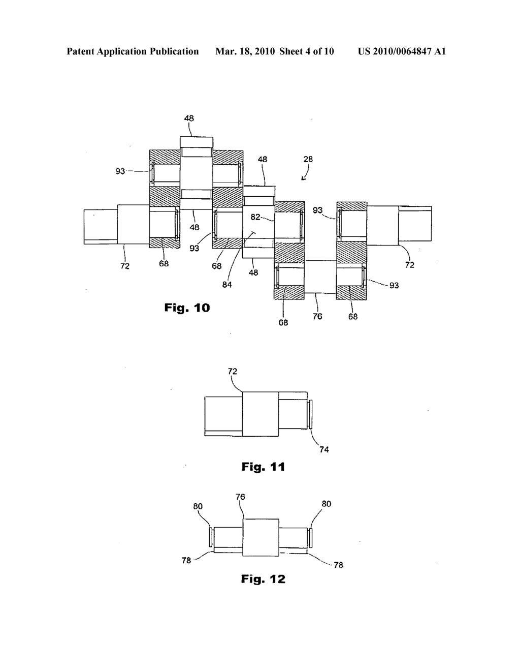 Fabricated crankshaft using roller bearings - diagram, schematic, and image 05