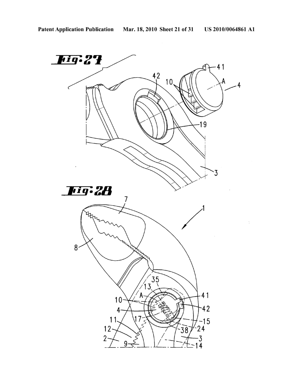 PLIERS WITH PIVOT PIN THAT CAN BE MOVED AGAINST THE FORCE OF A SPRING - diagram, schematic, and image 22