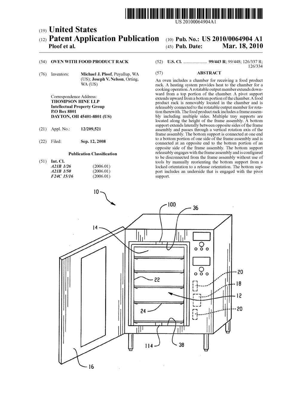 OVEN WITH FOOD PRODUCT RACK - diagram, schematic, and image 01