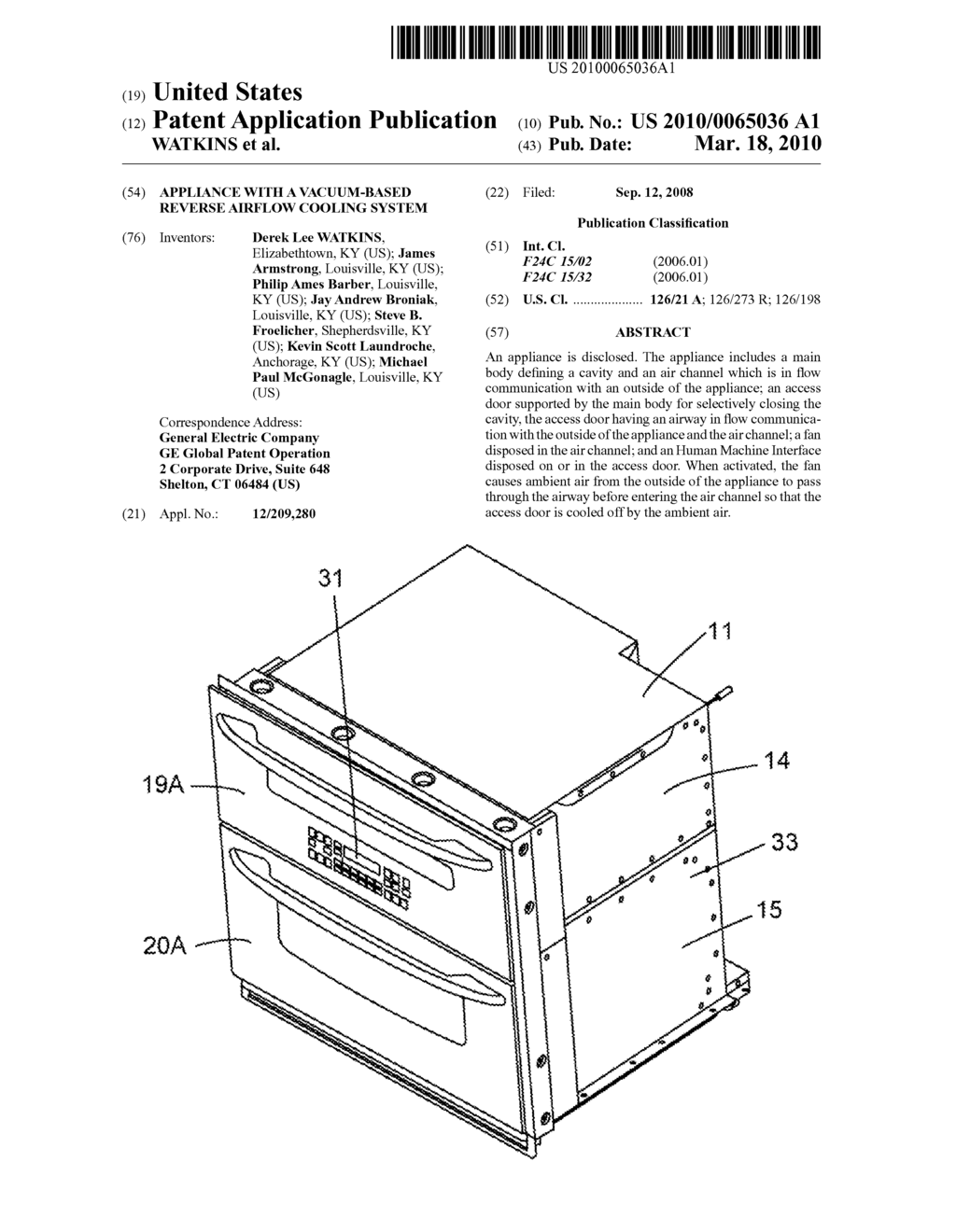 APPLIANCE WITH A VACUUM-BASED REVERSE AIRFLOW COOLING SYSTEM - diagram, schematic, and image 01