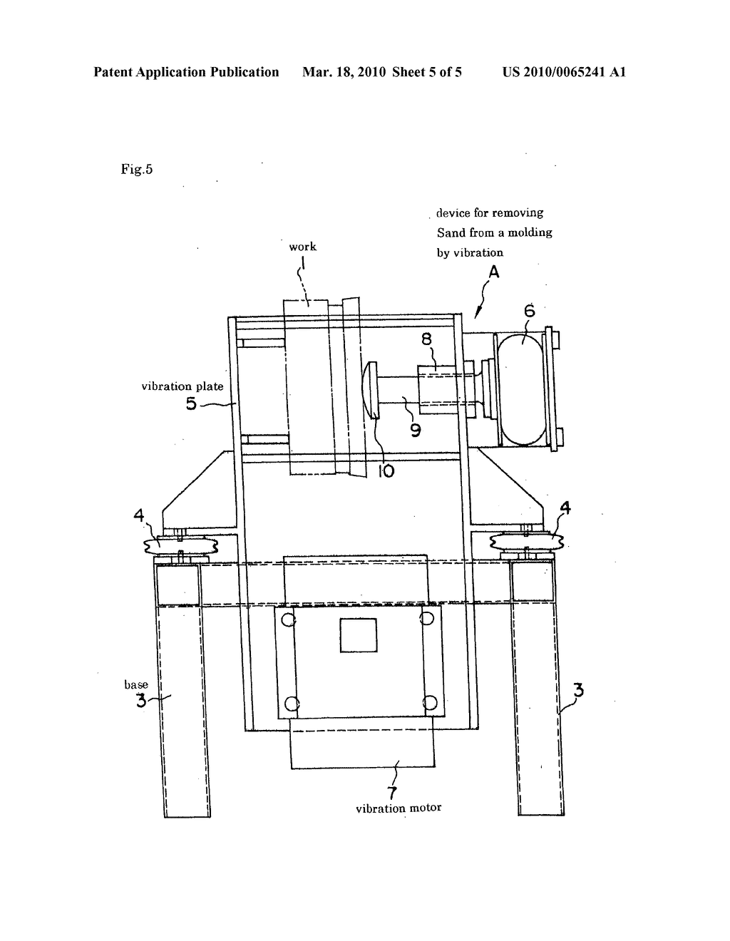 DEVICE FOR REMOVING SAND BY VIBRATION - diagram, schematic, and image 06