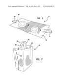 COMBINATION MEAL BAG AND PLACEMAT diagram and image