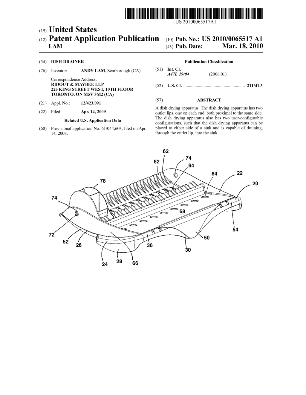 DISH DRAINER - diagram, schematic, and image 01