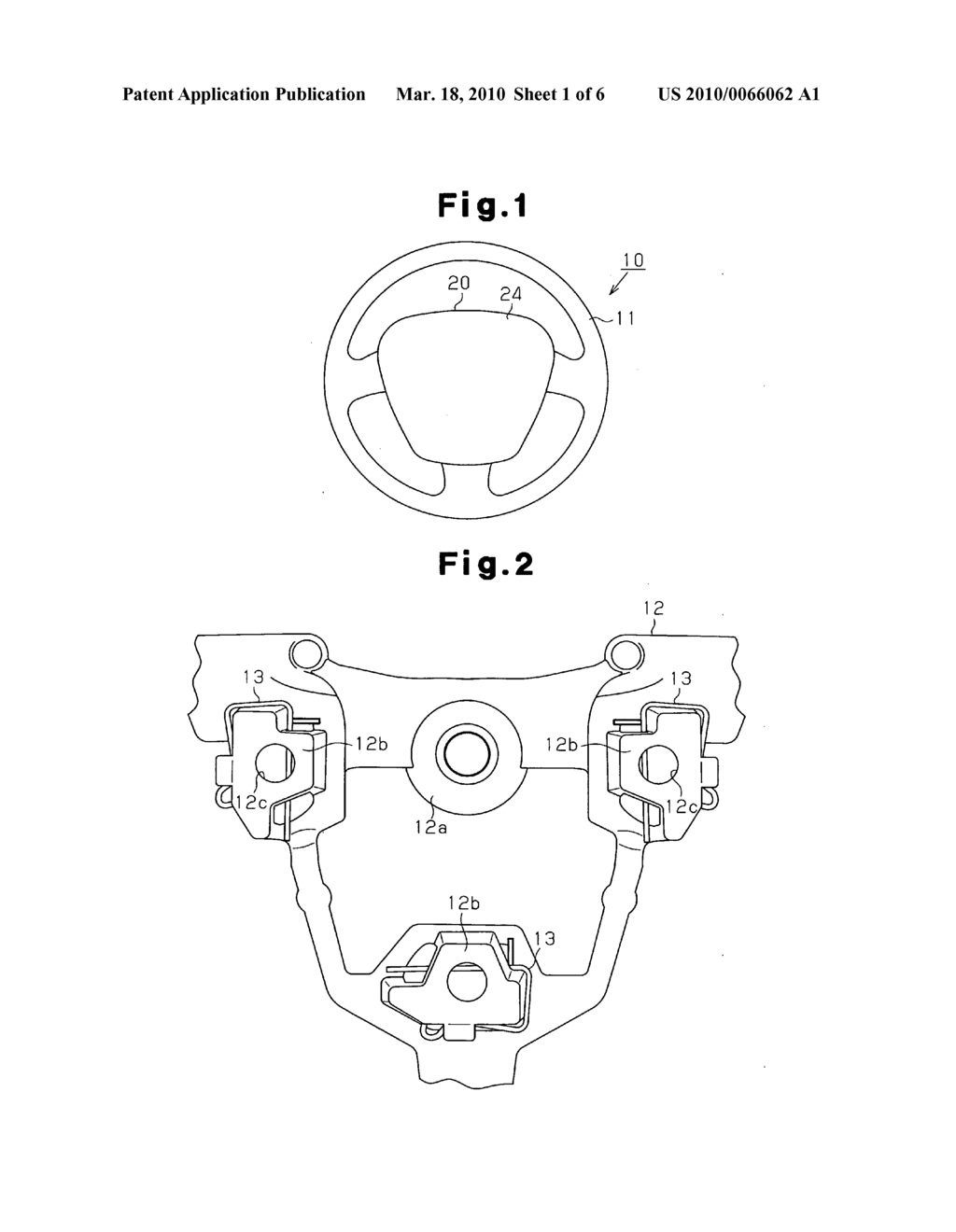 Steering wheel with airbag device - diagram, schematic, and image 02