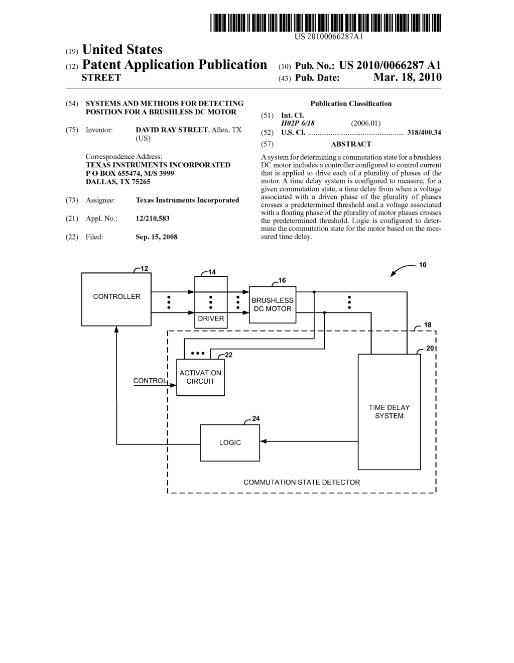 SYSTEMS AND METHODS FOR DETECTING POSITION FOR A BRUSHLESS DC MOTOR - diagram, schematic, and image 01