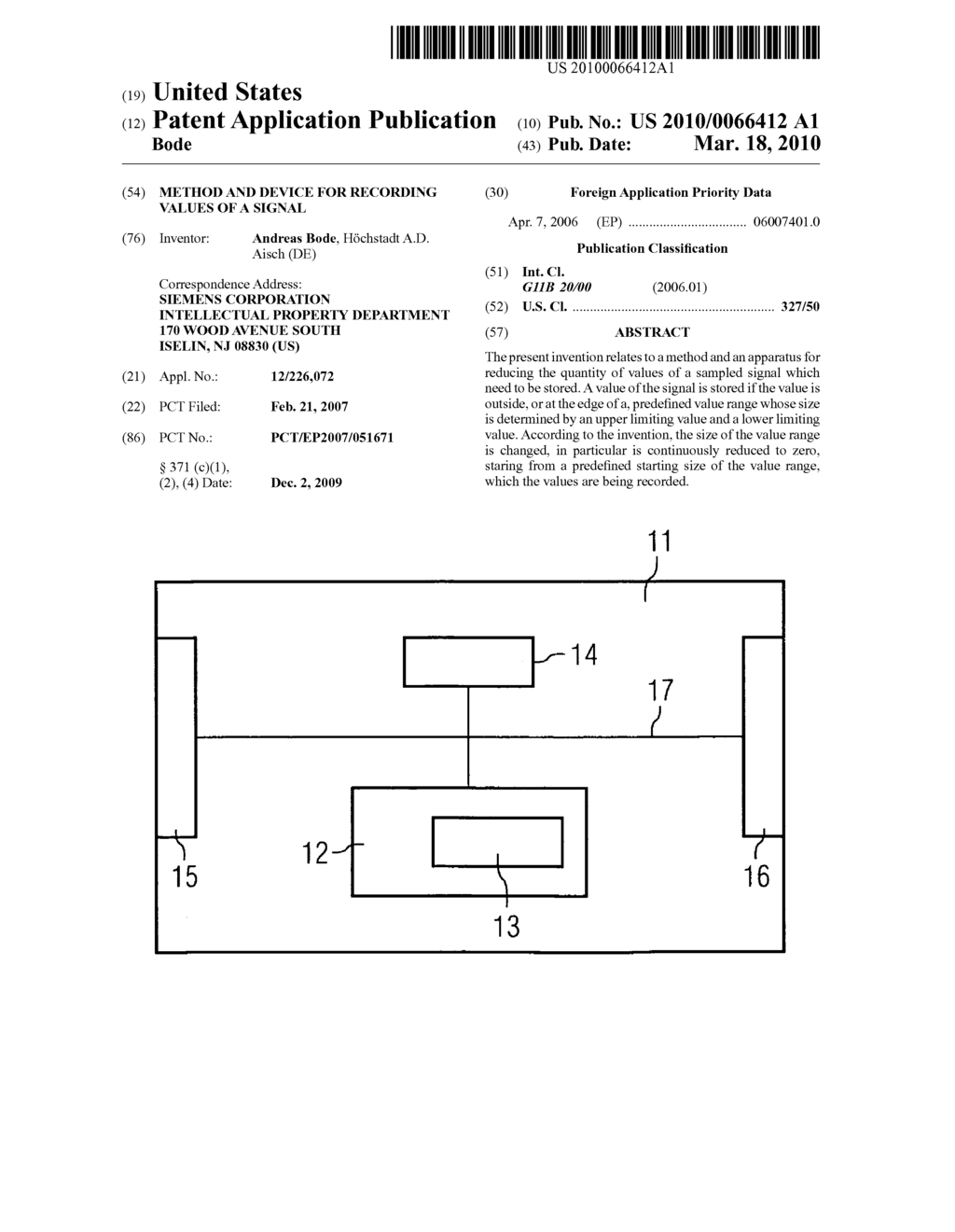 Method and Device for Recording Values of a Signal - diagram, schematic, and image 01