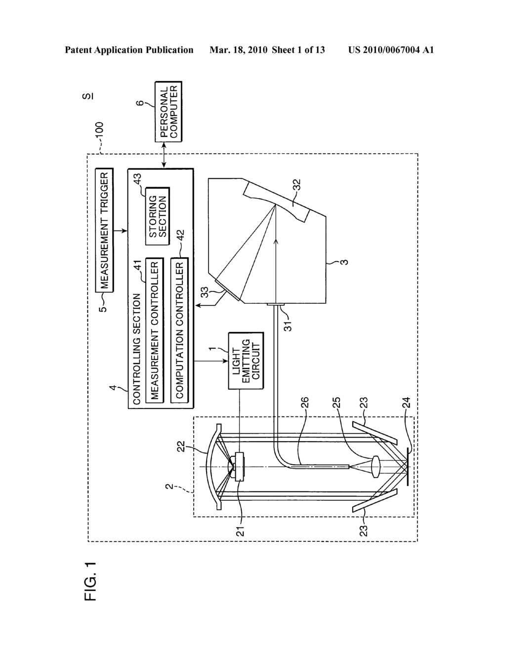 Spectral characteristic measuring apparatus, method for calibrating spectral characteristic measuring apparatus, and spectral characteristic measuring system - diagram, schematic, and image 02