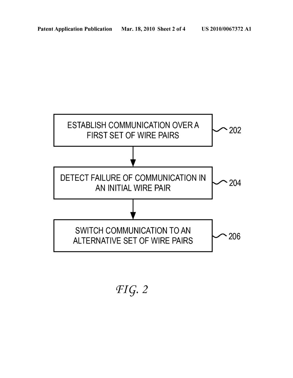 SYSTEM AND METHOD FOR USING AN ALTERNATIVE WIRE PAIR FOR COMMUNICATION ON INITIAL WIRE PAIR FAILURE - diagram, schematic, and image 03