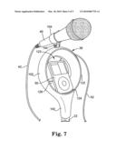 Sing-along stand with performance interface configured to display a music storage/playback device diagram and image