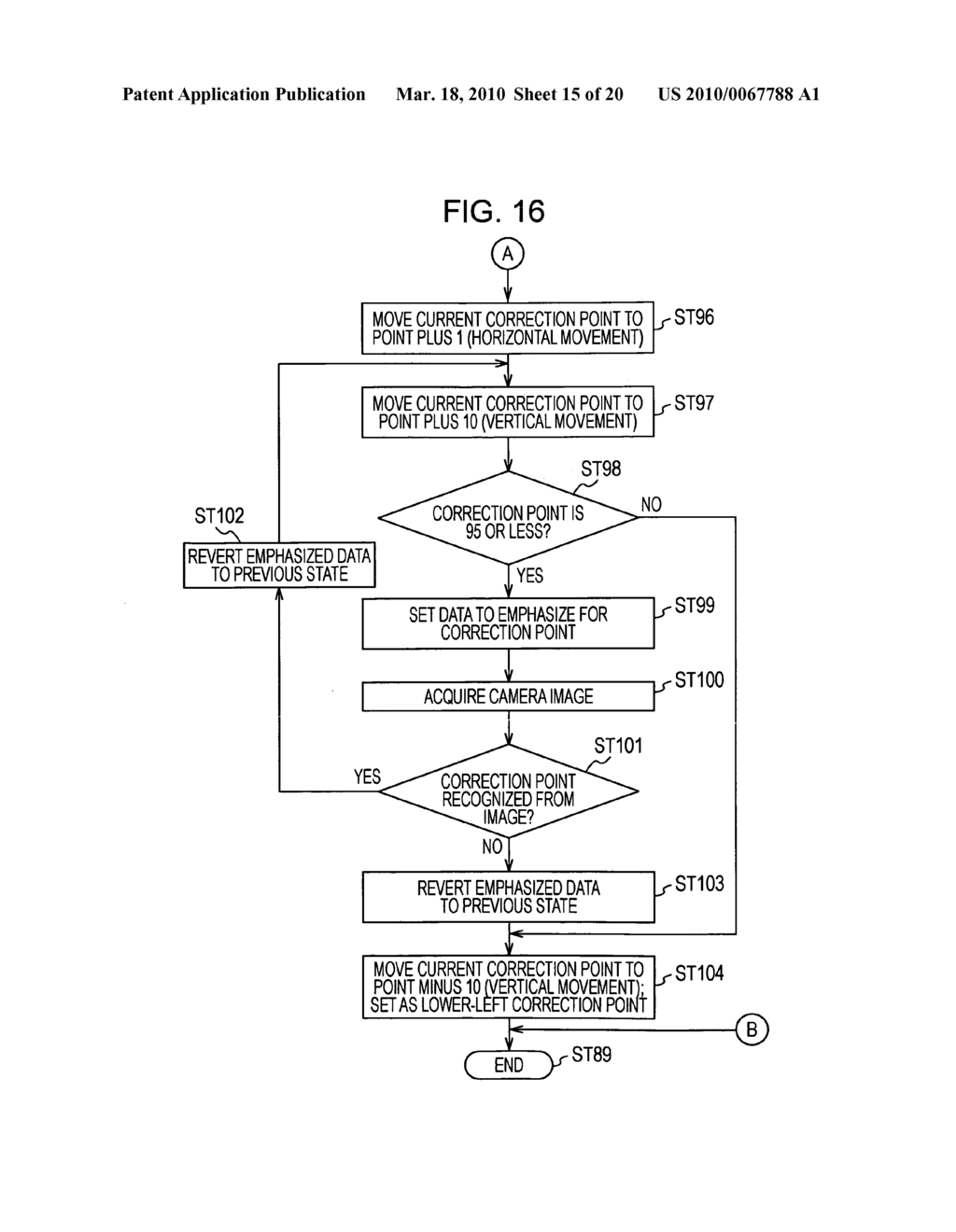 Image position recognition apparatus, image position recognition method, computer program product, and apparatus for setting correction data for an image display apparatus - diagram, schematic, and image 16