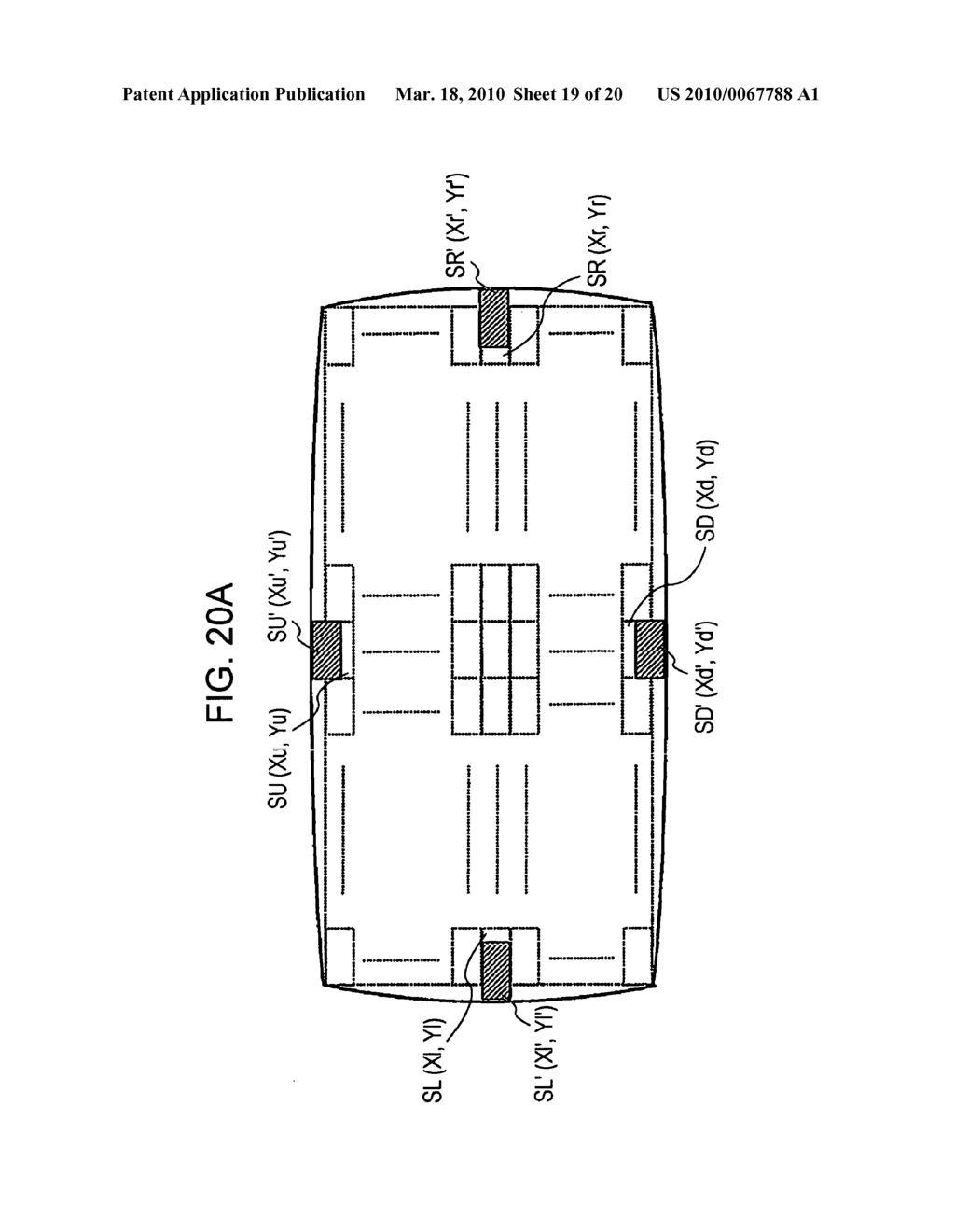 Image position recognition apparatus, image position recognition method, computer program product, and apparatus for setting correction data for an image display apparatus - diagram, schematic, and image 20