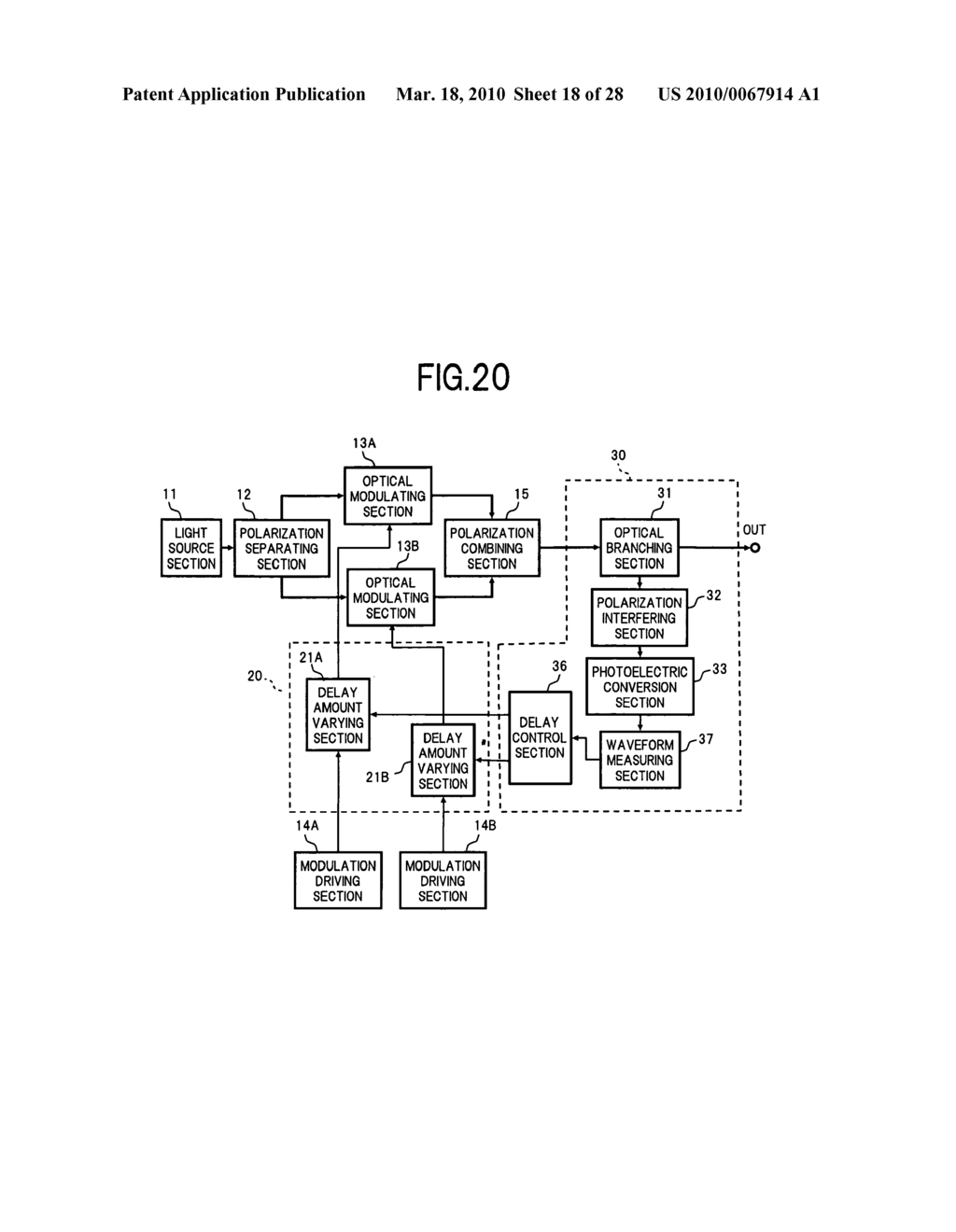 Polarization multiplexed light transmitter and control method threof - diagram, schematic, and image 19