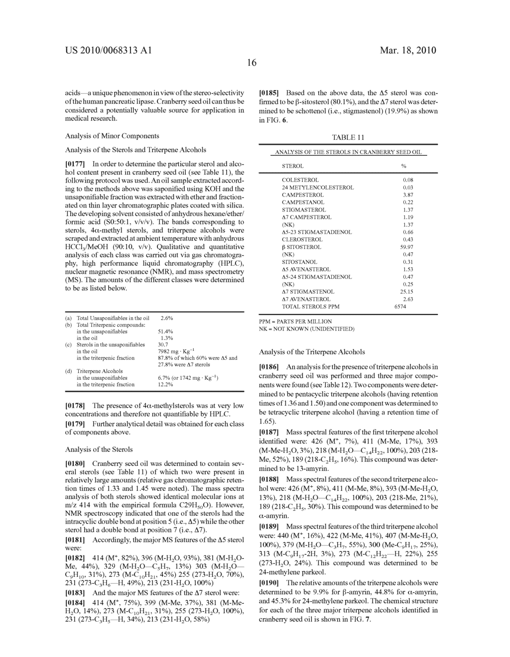 Cranberry seed oil extract and compositions containing components thereof - diagram, schematic, and image 27