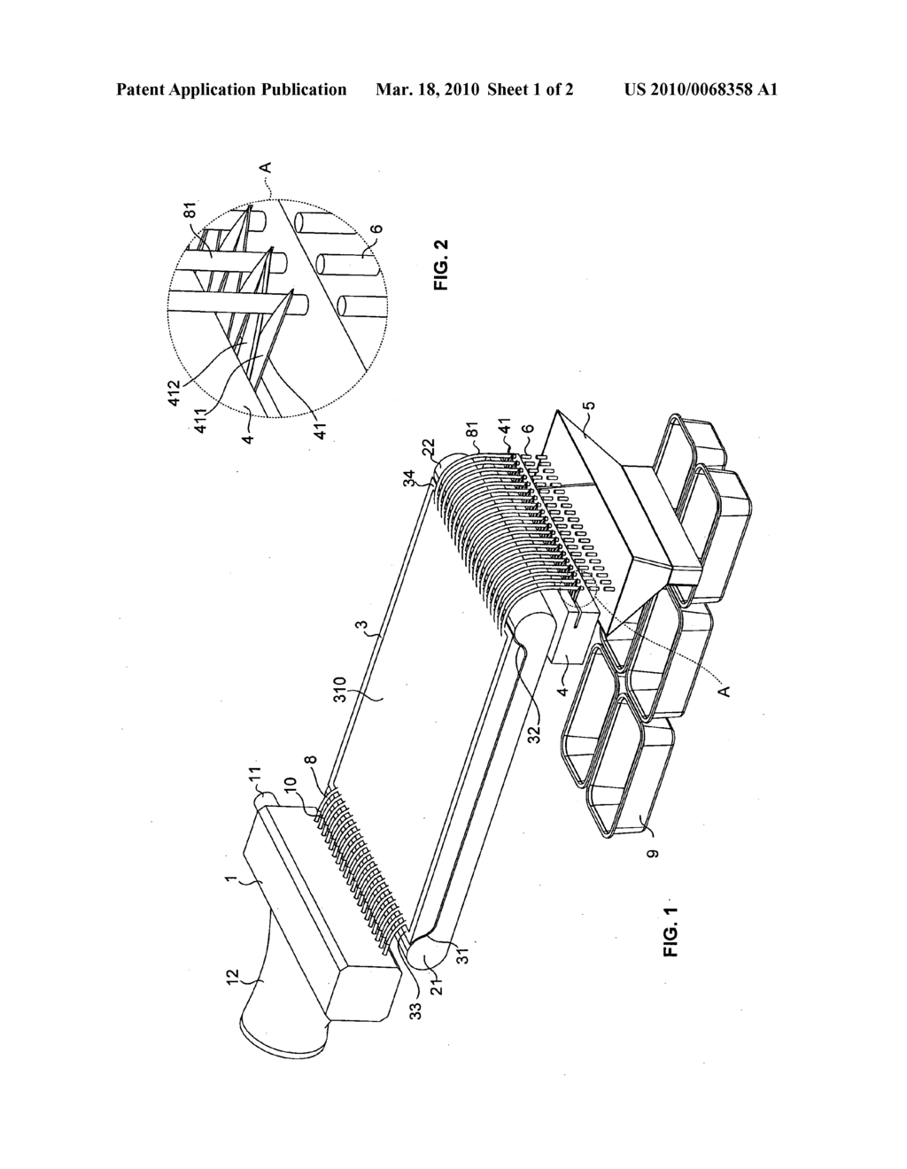 METHOD AND DEVICE FOR PRODUCING PORTIONS OF A STRING FOOD PRODUCT - diagram, schematic, and image 02