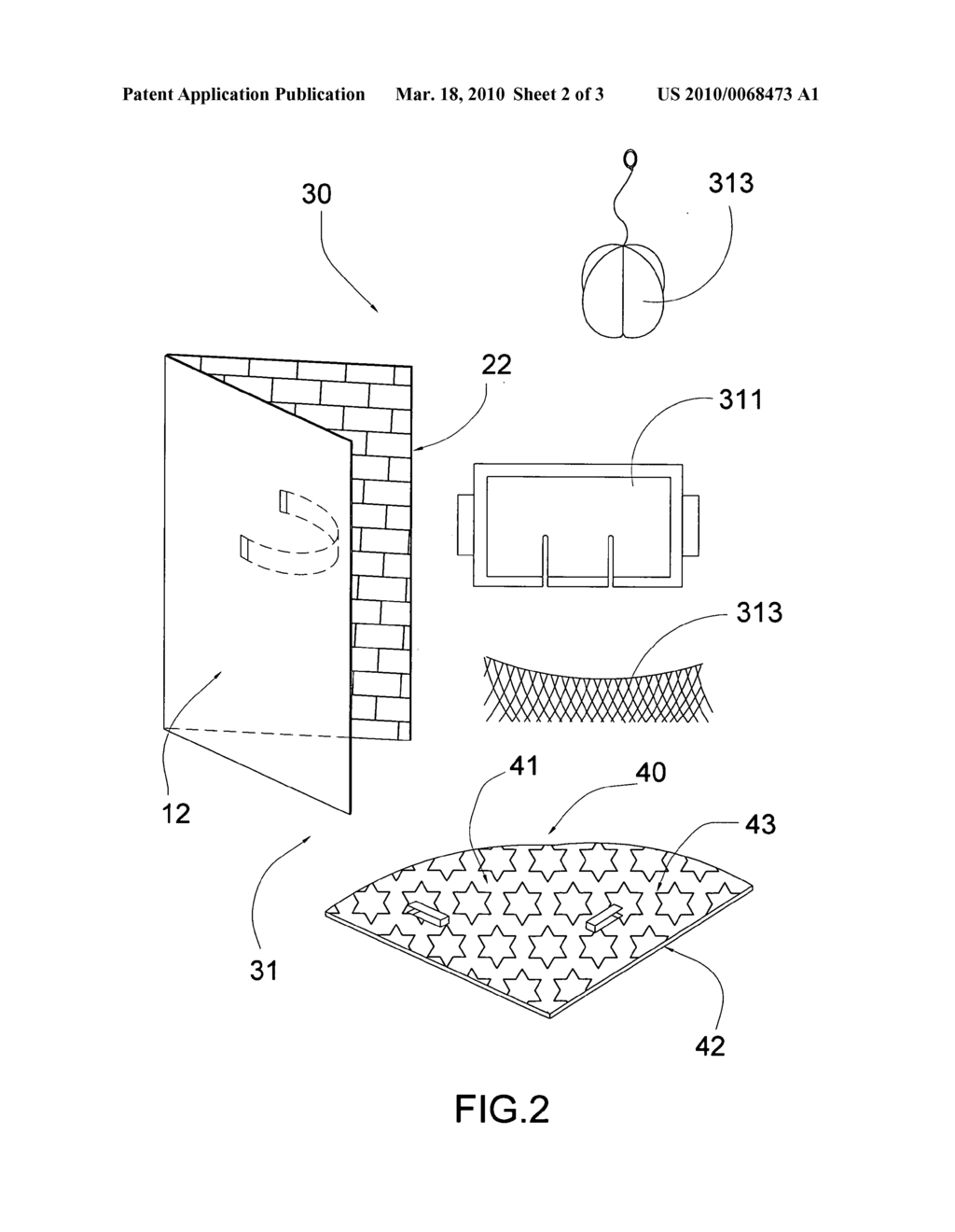 Decorative article for wall corner - diagram, schematic, and image 03