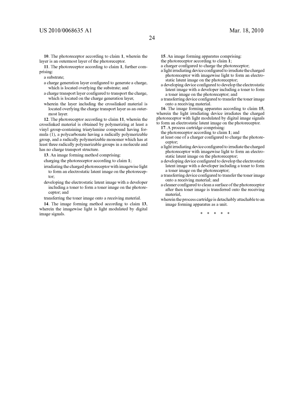 ELECTROPHOTOGRAPHIC PHOTORECEPTOR, AND IMAGE FORMING METHOD, IMAGE FORMING APPARATUS AND PROCESS CARTRIDGE USING THE ELECTROPHOTOGRAPHIC PHOTORECEPTOR - diagram, schematic, and image 30