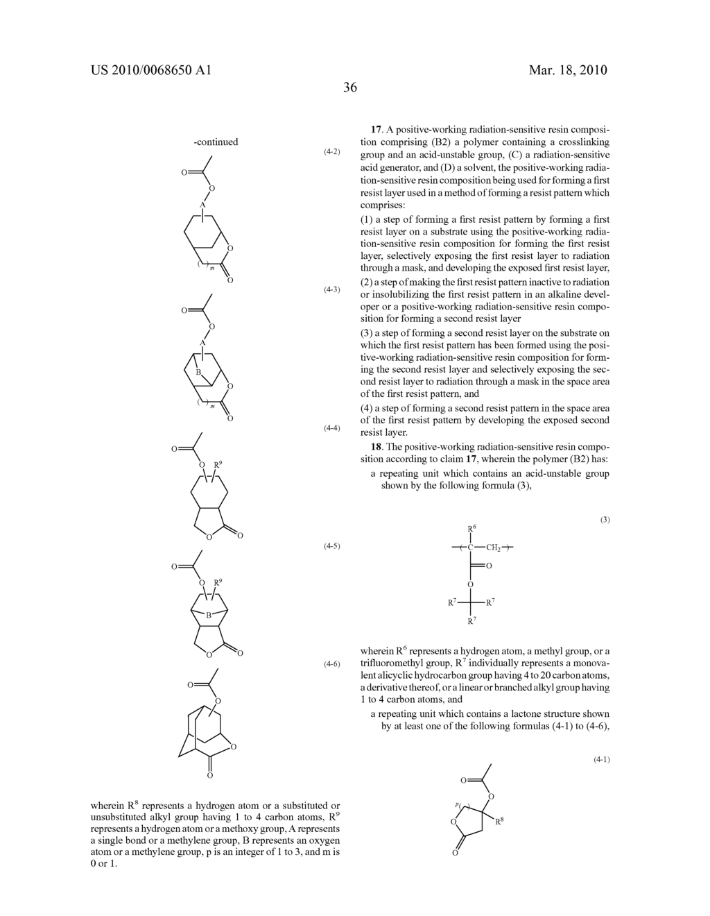 POSITIVE-WORKING RADIATION-SENSITIVE COMPOSITION AND METHOD FOR RESIST PATTERN FORMATION USING THE COMPOSITION - diagram, schematic, and image 41