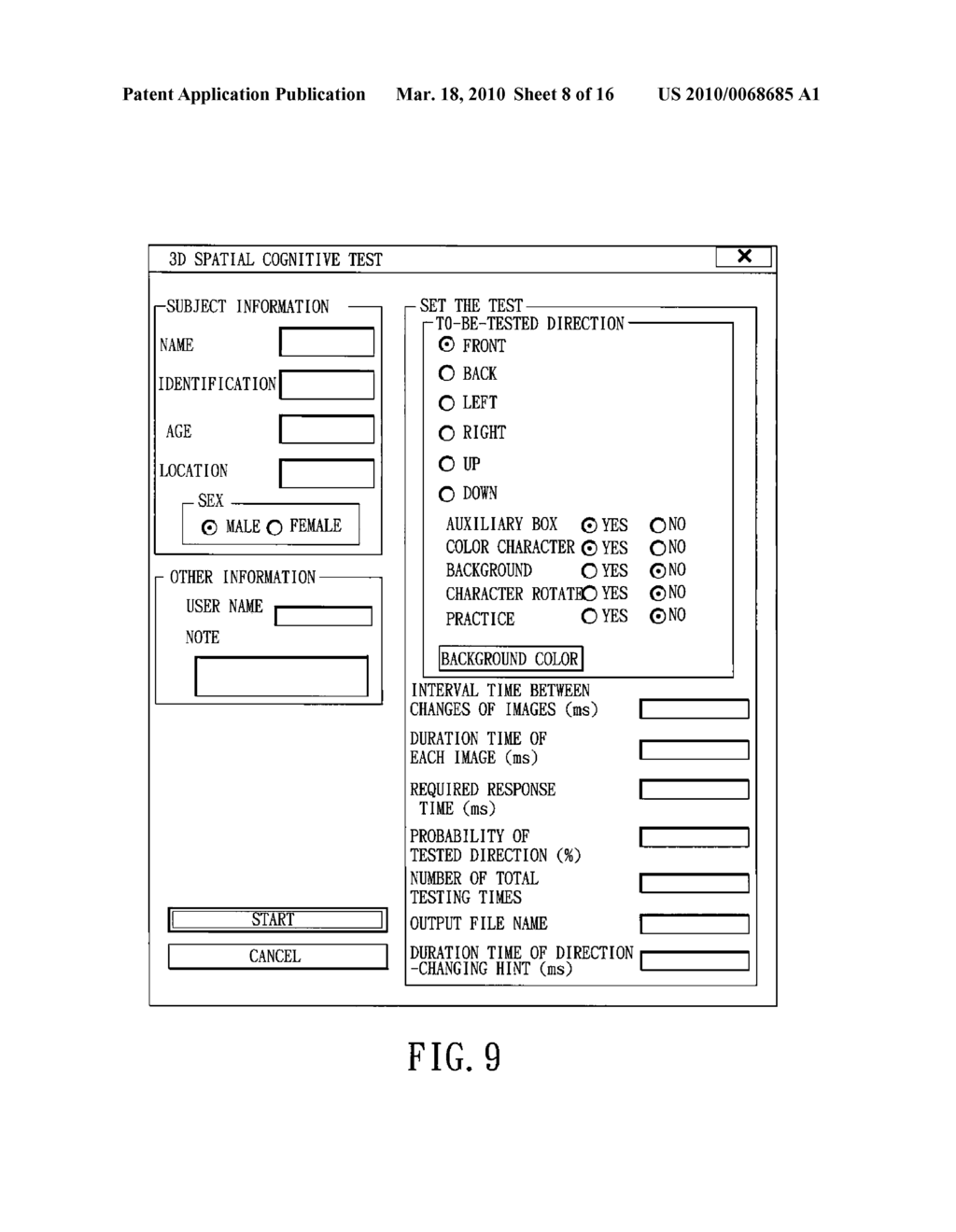 SYSTEM FOR EVALUATING COGNITIVE ABILITY OF A SUBJECT - diagram, schematic, and image 09