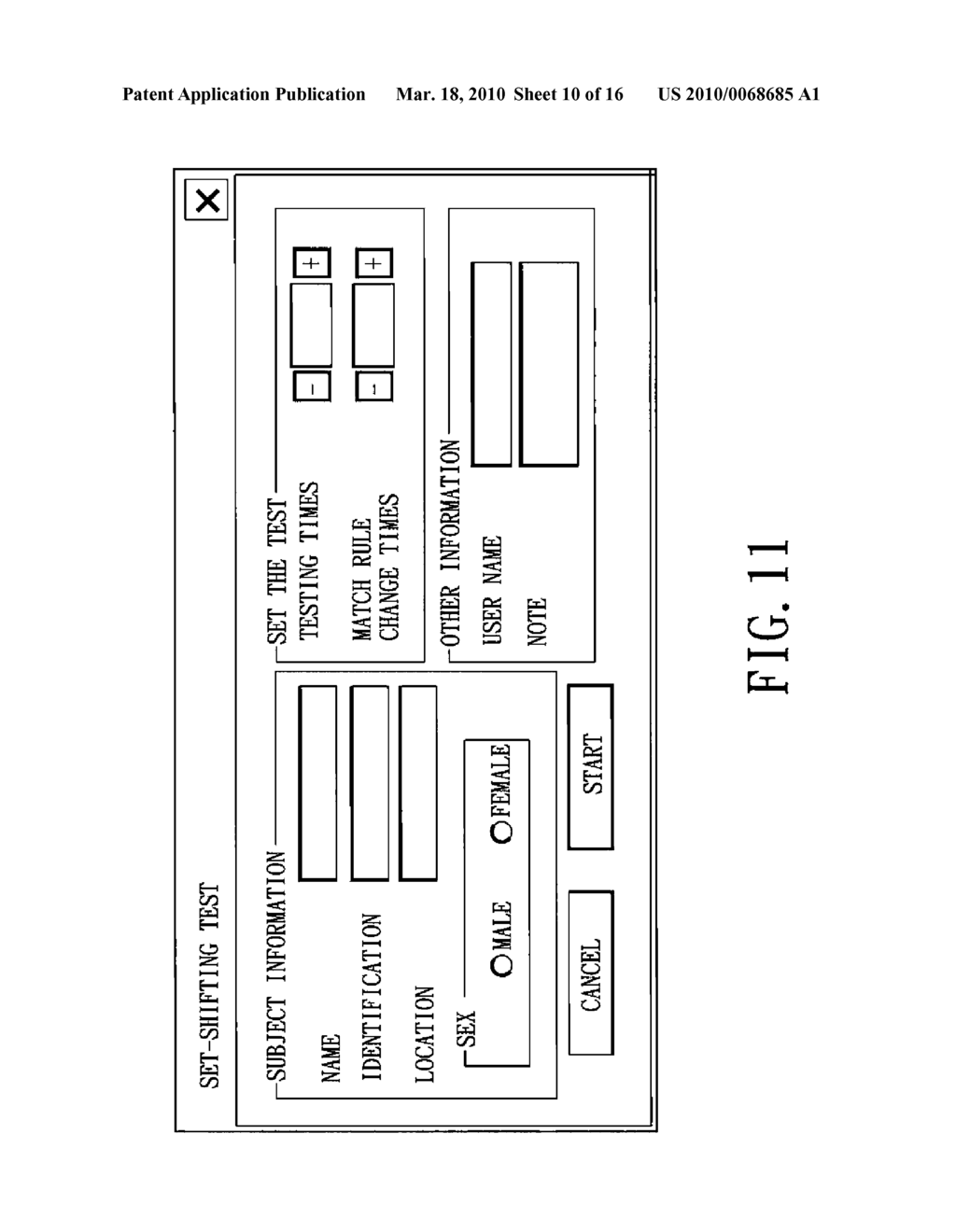 SYSTEM FOR EVALUATING COGNITIVE ABILITY OF A SUBJECT - diagram, schematic, and image 11