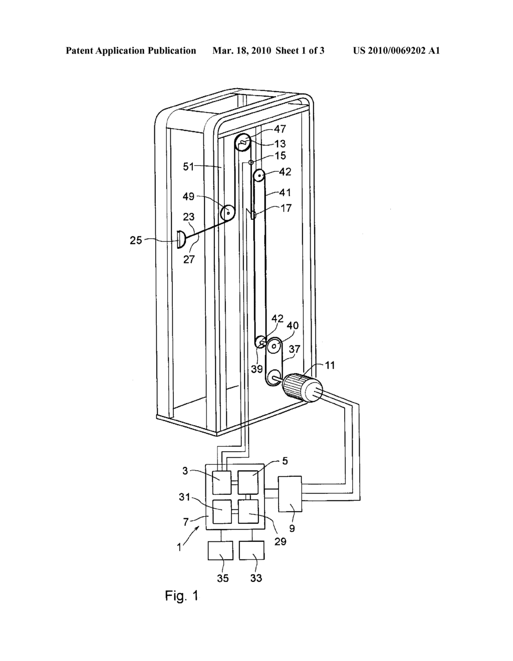 A Method, a Computer Program, and Device for Controlling a Movable Resistance Element in a Training Device - diagram, schematic, and image 02