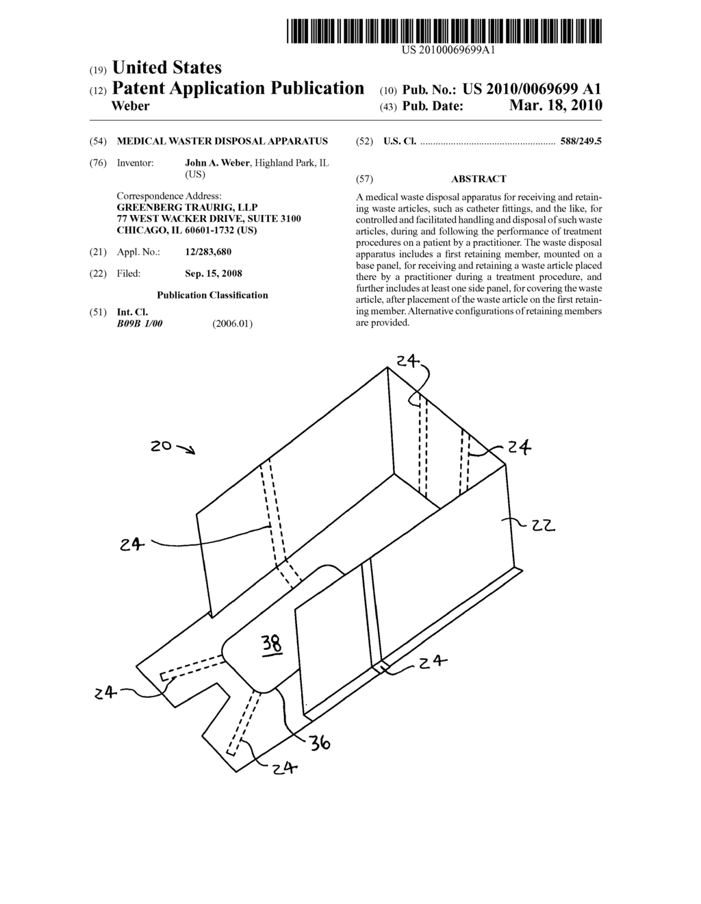 Medical Waster Disposal Apparatus - diagram, schematic, and image 01