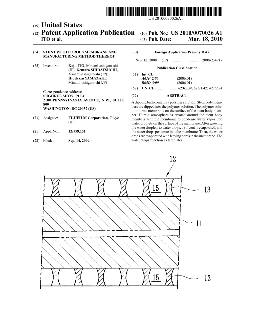 STENT WITH POROUS MEMBRANE AND MANUFACTURING METHOD THEREOF - diagram, schematic, and image 01