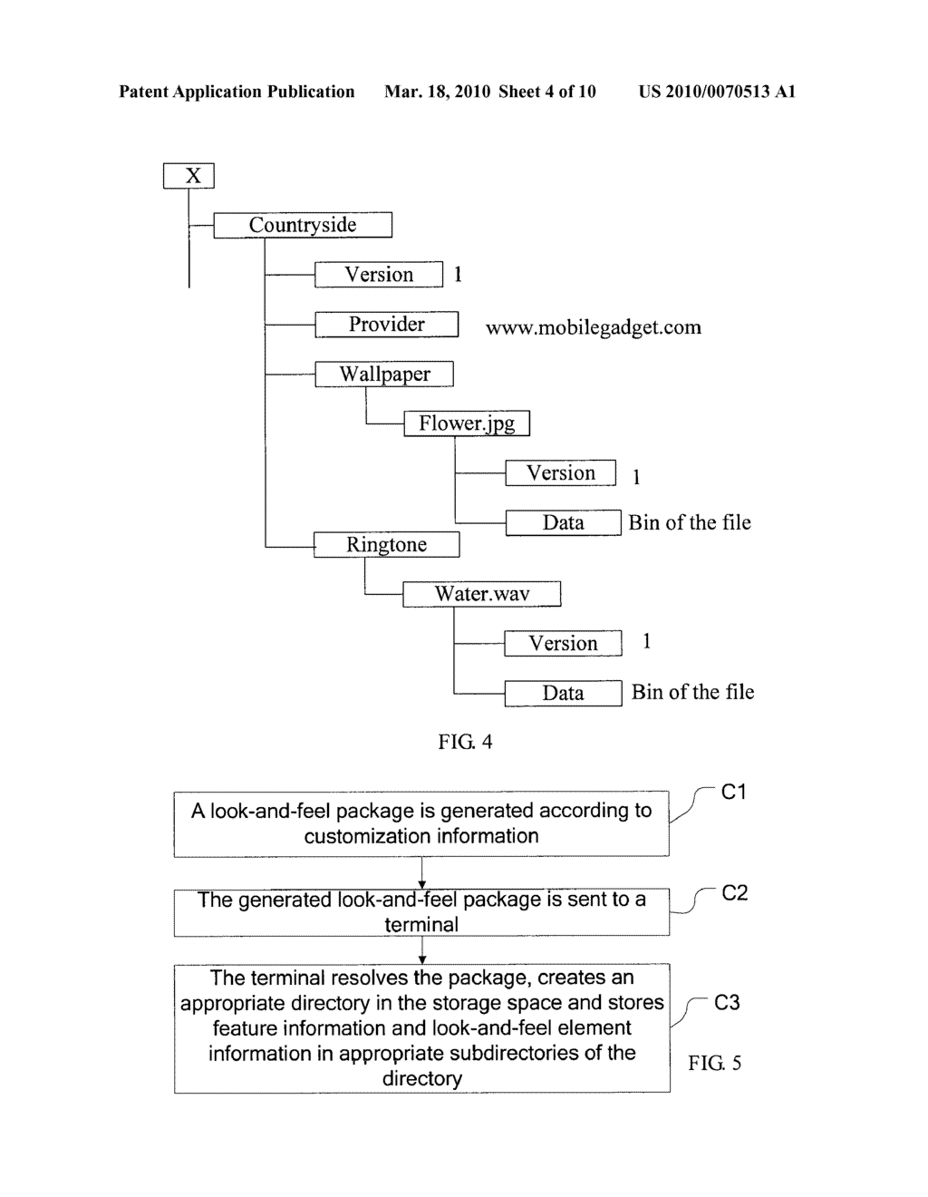 METHOD AND DEVICE FOR SORTING AND MANAGING LOOK-AND-FEEL CONTENTS - diagram, schematic, and image 05