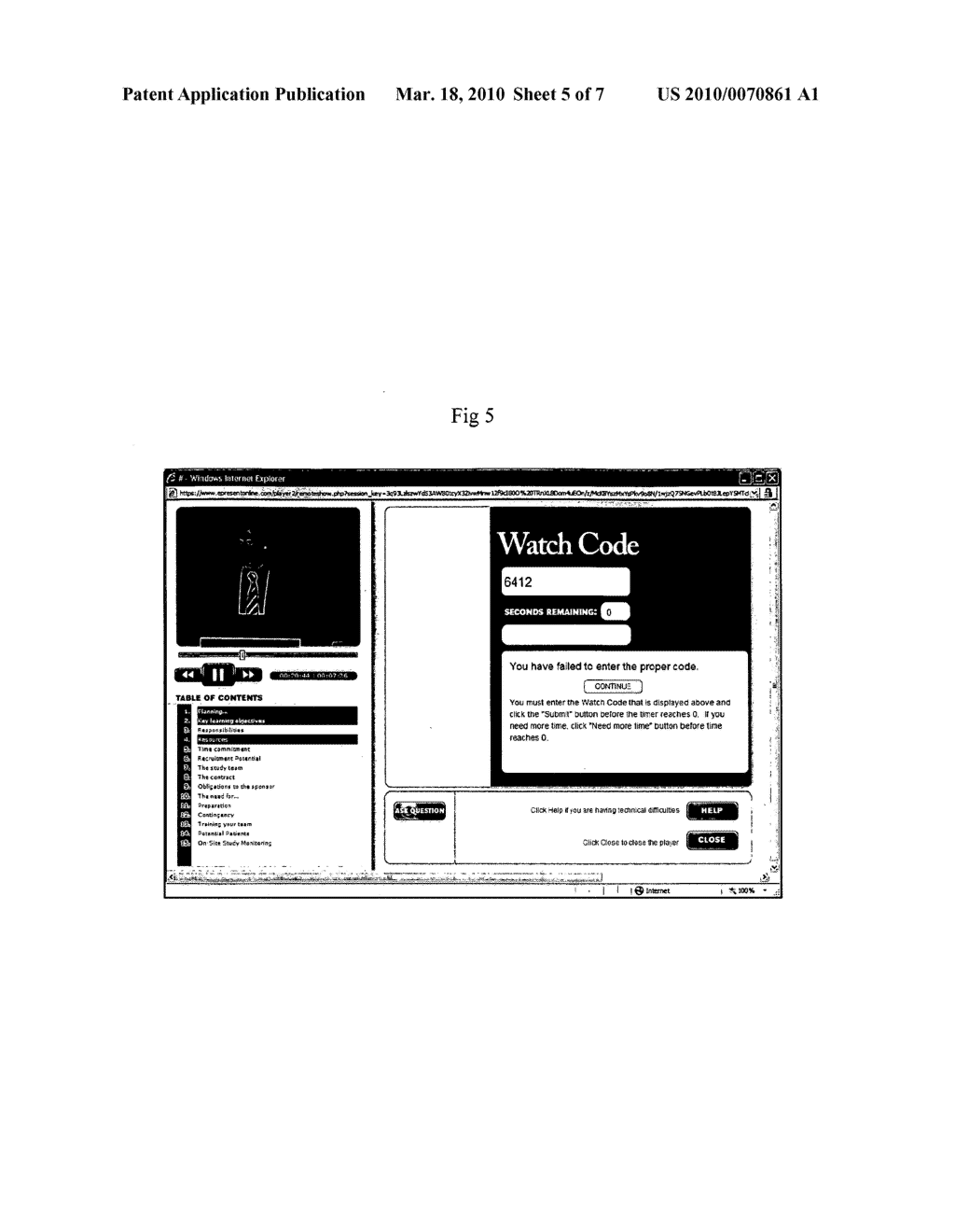 SYSTEM AND METHOD FOR VERIFYING VIEWING OF MULTIMEDIA RENDERING OF INVESTIGATOR MEETING PREFATORY TO CLINICAL TRIAL PARTICIPATION - diagram, schematic, and image 06