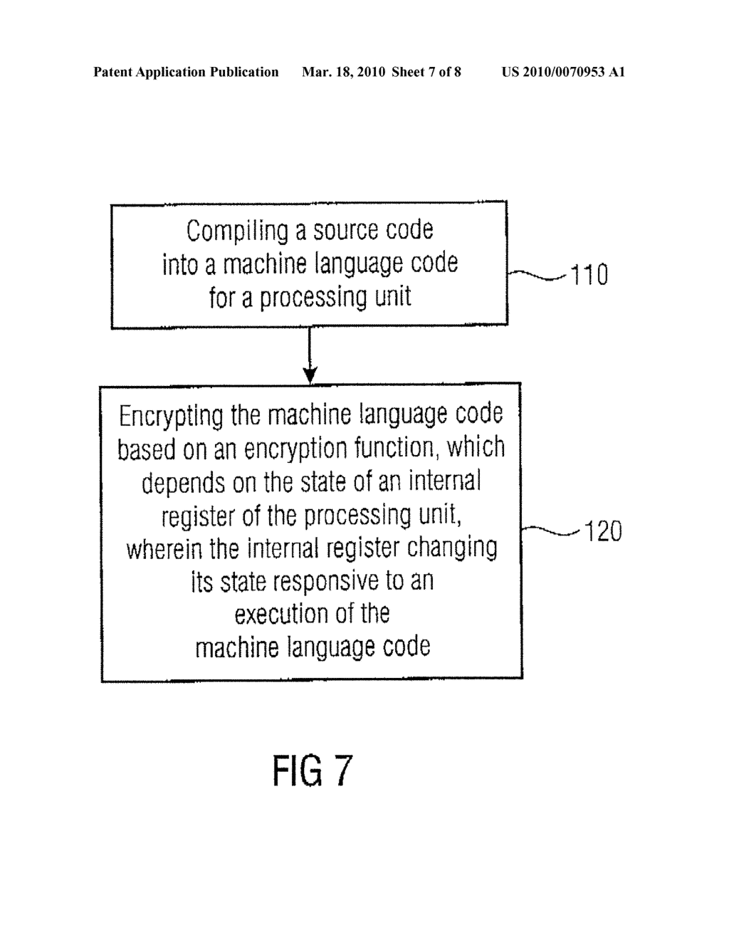 COMPILER SYSTEM AND A METHOD OF COMPILING A SOURCE CODE INTO AN ENCRYPTED MACHINE LANGUAGE CODE - diagram, schematic, and image 08