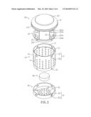 Pop-Up Stopper Having Draining and Straining Functions diagram and image