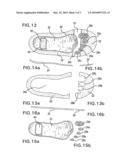 Cushioned shoe construction including toe and heel plates diagram and image