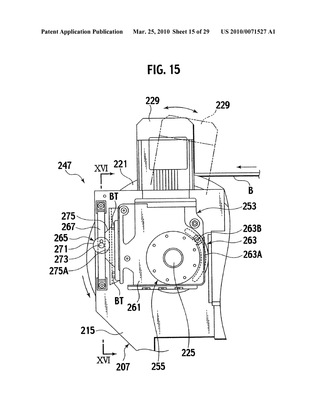 BAND SAW MACHINE, AND SAW BLADE INSTALLATION METHOD IN BAND SAW MACHINE, SAW BLADE DRIVING METHOD, AND CUTTING METHOD - diagram, schematic, and image 16