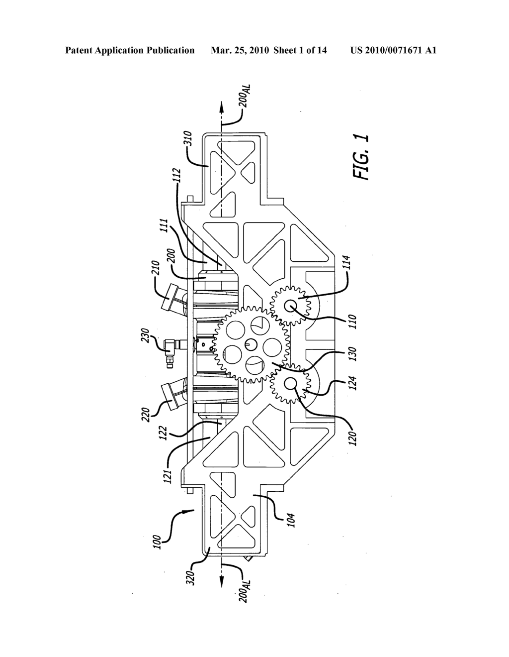 Opposed piston, compression ignition engine with single-side mounted crankshafts and crossheads - diagram, schematic, and image 02