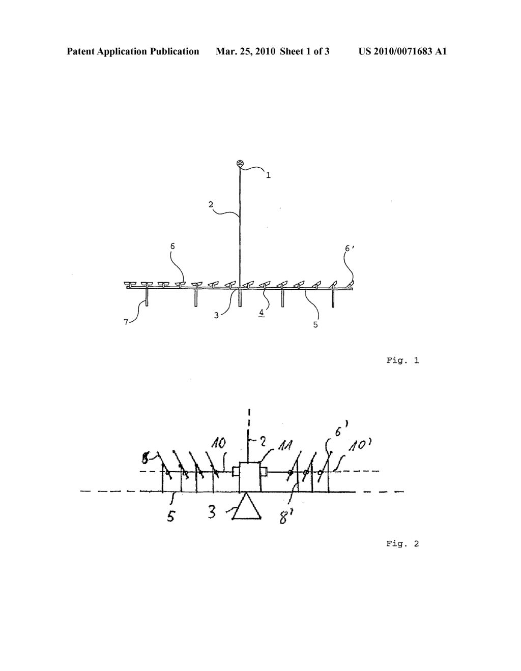 Fresnel solar collector arrangement - diagram, schematic, and image 02