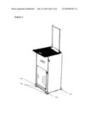 Trolley-style suitcase having a reversibly deployable seat diagram and image