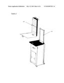 Trolley-style suitcase having a reversibly deployable seat diagram and image