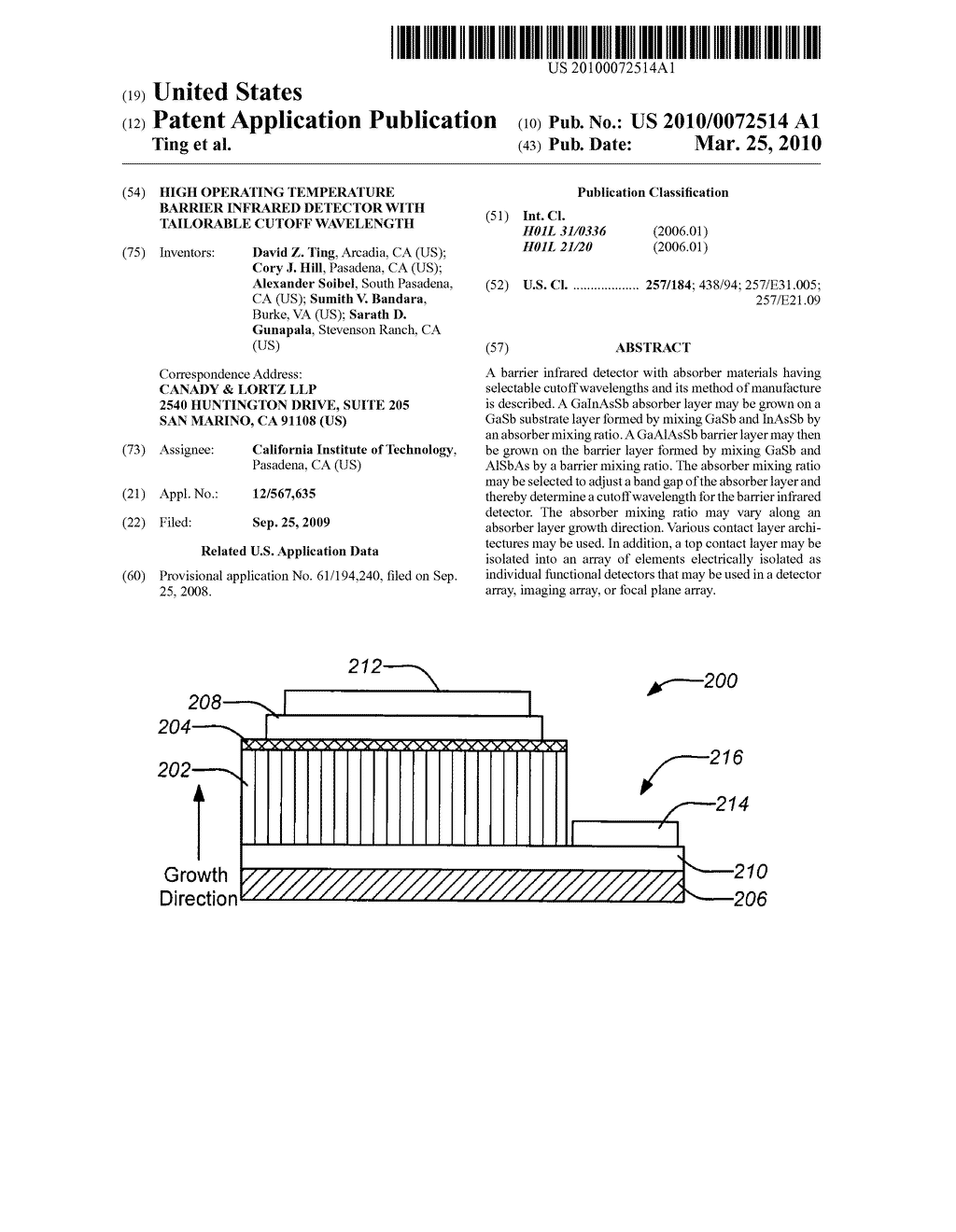 HIGH OPERATING TEMPERATURE BARRIER INFRARED DETECTOR WITH TAILORABLE CUTOFF WAVELENGTH - diagram, schematic, and image 01