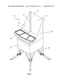 Collapsible high chair diagram and image