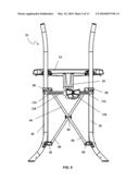 Collapsible high chair diagram and image