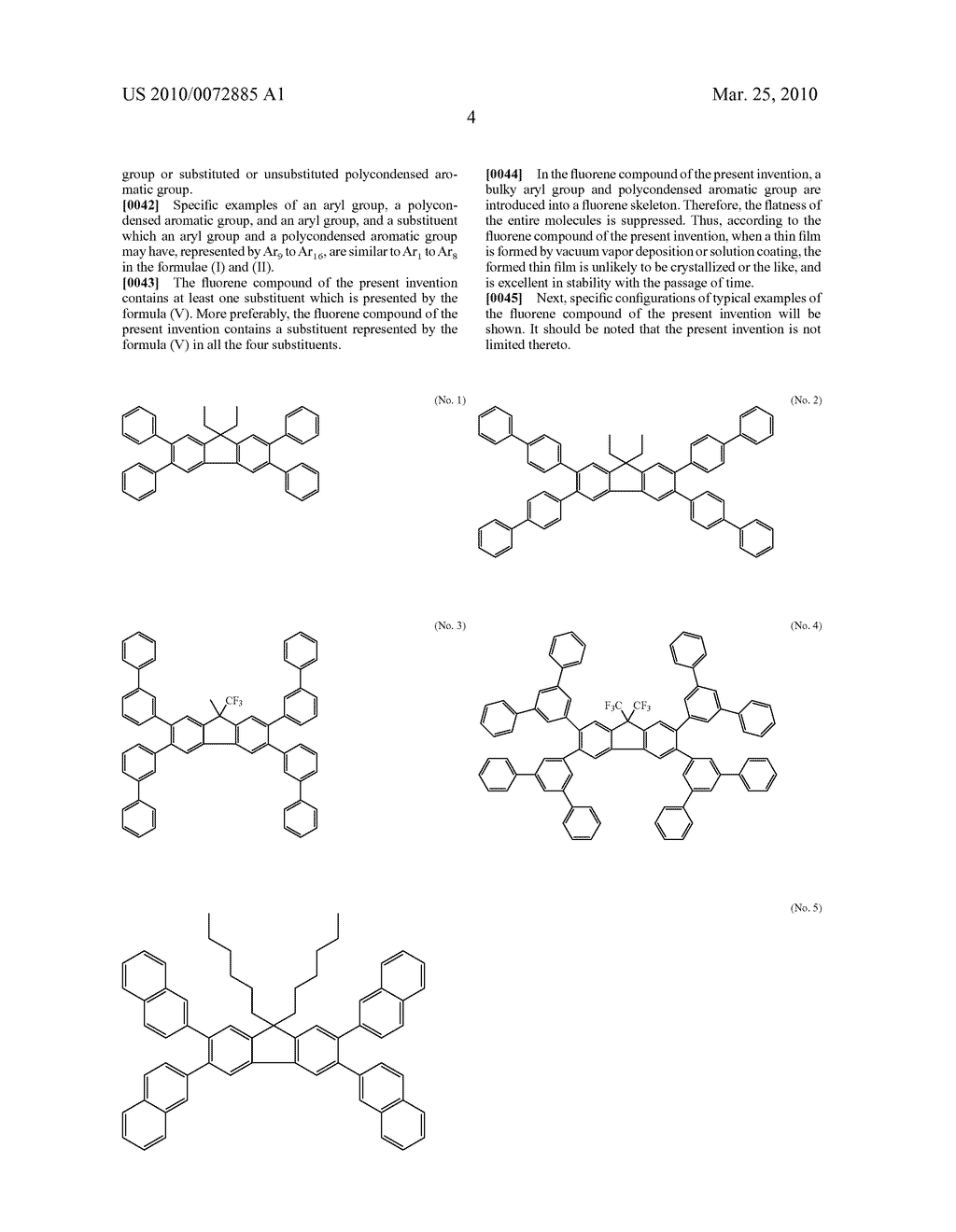 FLUORENE COMPOUND, ORGANIC LIGHT EMITTING DEVICE AND DISPLAY DEVICE USING THE FLUORENE COMPOUND - diagram, schematic, and image 08