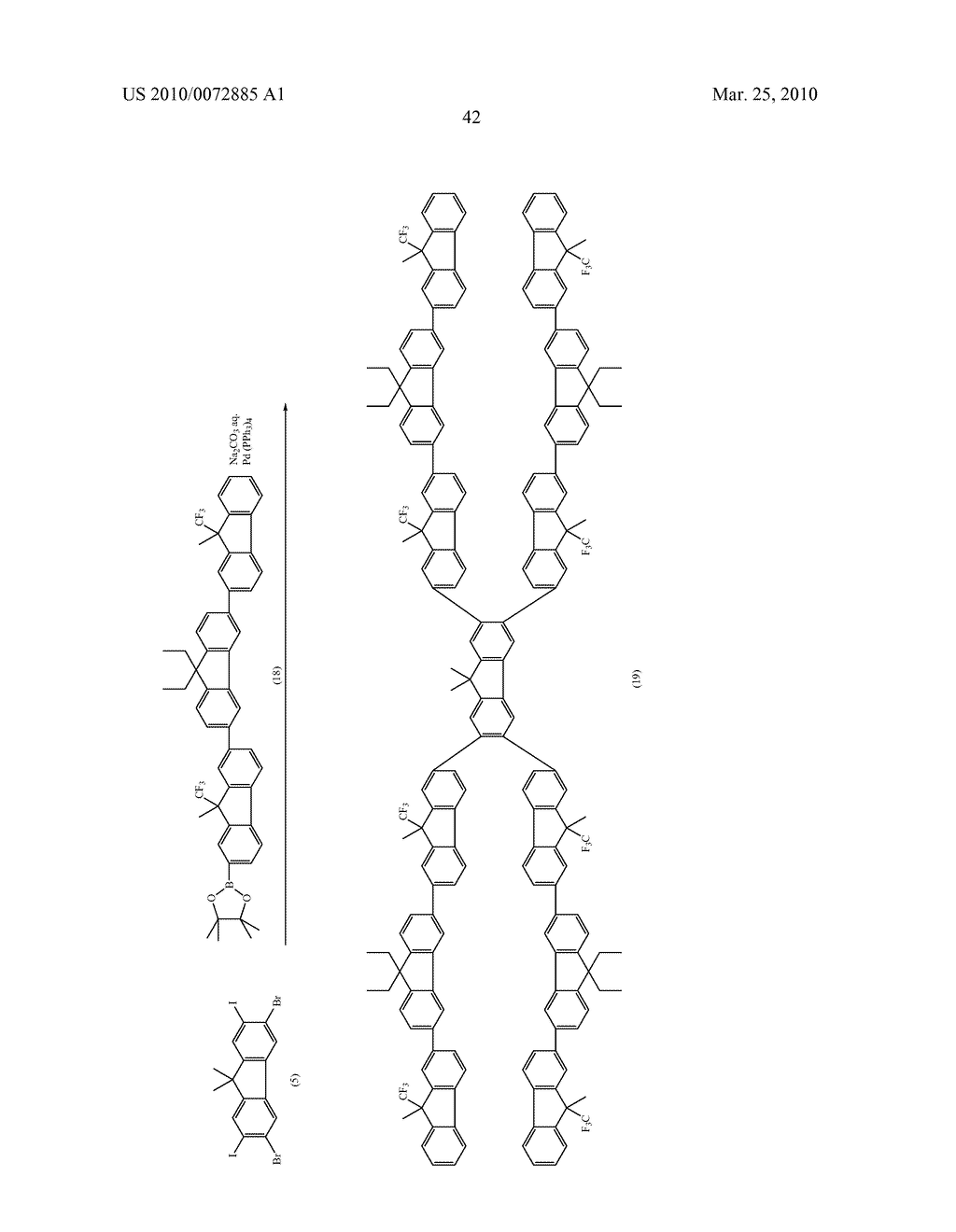 FLUORENE COMPOUND, ORGANIC LIGHT EMITTING DEVICE AND DISPLAY DEVICE USING THE FLUORENE COMPOUND - diagram, schematic, and image 46