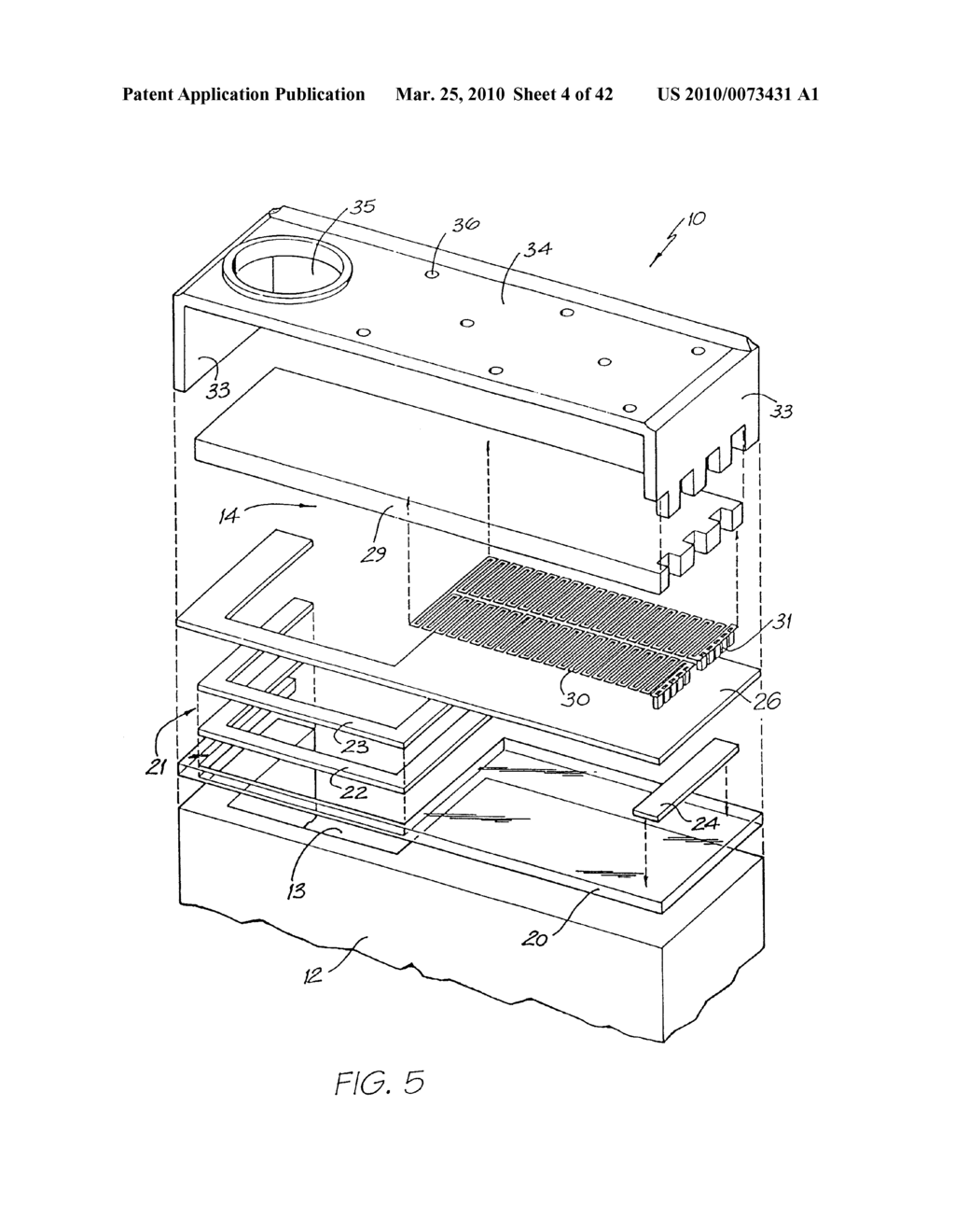 Nozzle Structure With Reciprocating Cantilevered Thermal Actuator - diagram, schematic, and image 05