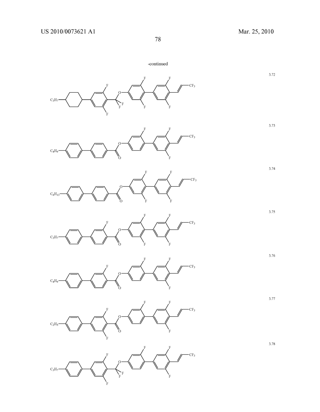 LIQUID CRYSTALLINE COMPOUND, LIQUID CRYSTAL COMPOSITION, LIQUID CRYSTAL DISPLAY ELEMENT - diagram, schematic, and image 79