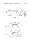 Folding glasses and enclosure with light source diagram and image